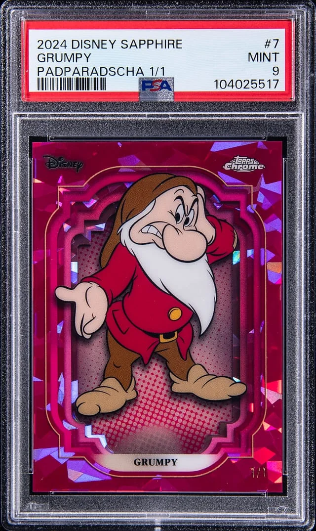 2024 Topps Chrome Grumpy Disney Sapphire Black #7 card image