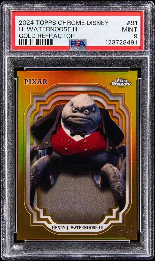 2024 Topps Chrome H. Waternoose III Disney Gold Refractor #91 card image
