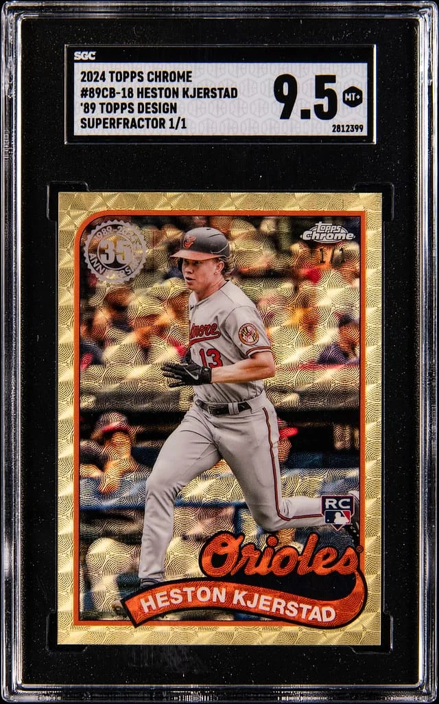 2024 Topps Chrome Heston Kjerstad 89 Topps Design SuperFractor #89CB-18 card image