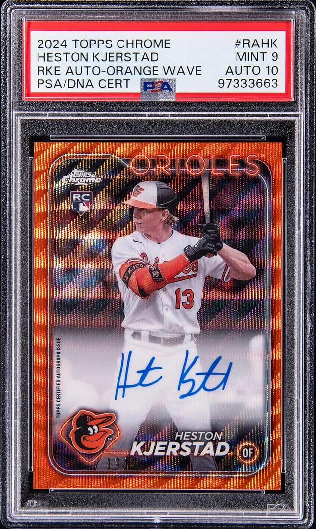 2024 Topps Chrome Heston Kjerstad Autographs Orange Wave Refractor #RAHK card image