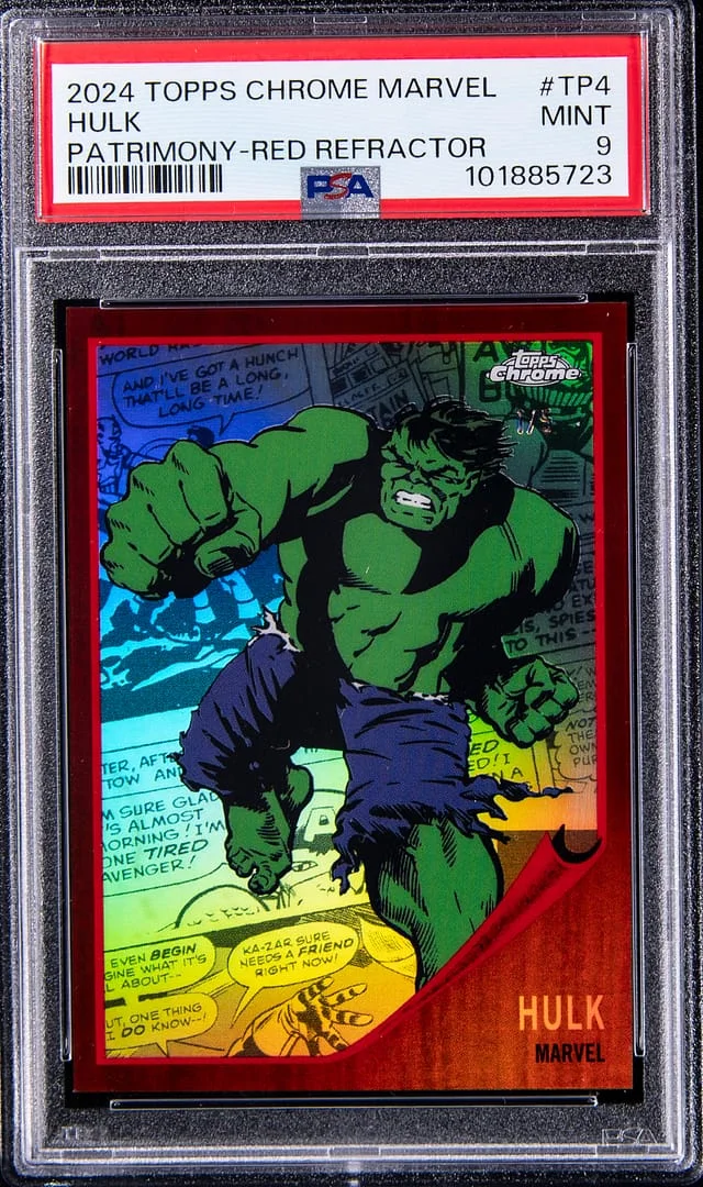 2024 Topps Chrome Hulk Marvel Patrimony Red Refractor #TP-4 card image