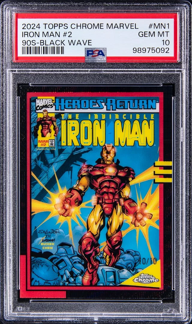 2024 Topps Chrome Iron Man #2 Marvel 90s #MN-1 card image