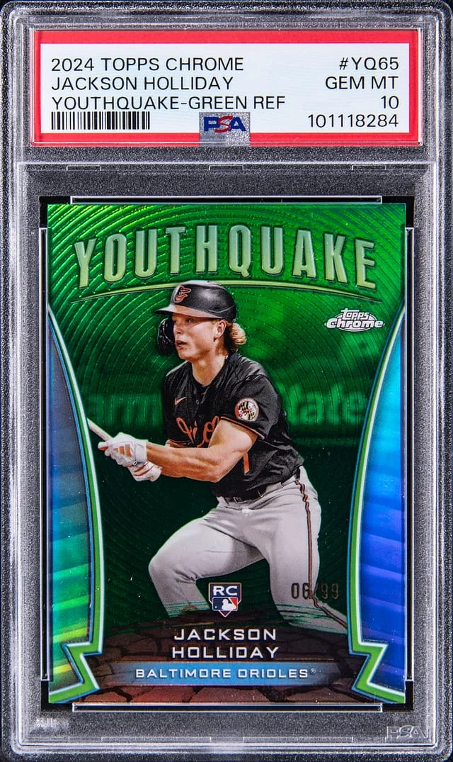 2024 Topps Chrome Jackson Holiday Youthquake-Green Refractor #YQ65 card image