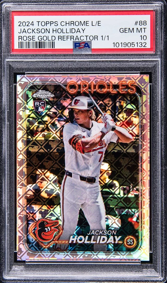 2024 Topps Chrome Jackson Holliday Rose Gold LogoFractor #88 card image