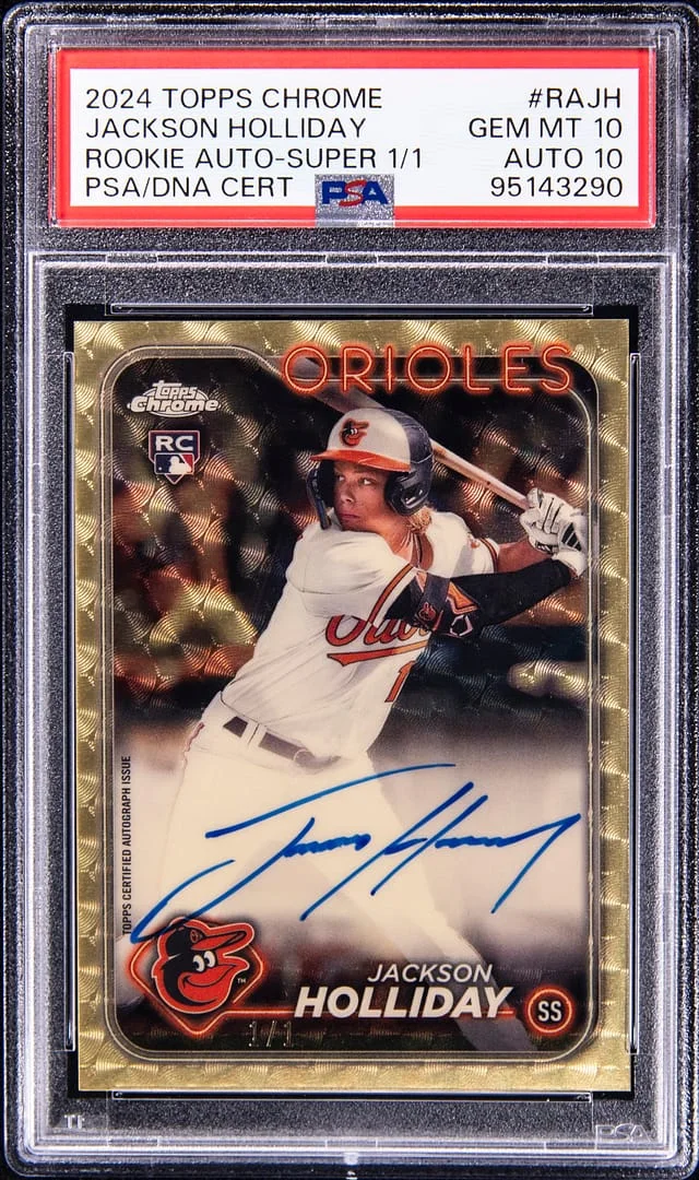 2024 Topps Chrome Jackson Holliday Autographs Superfractor #RA-JH card image