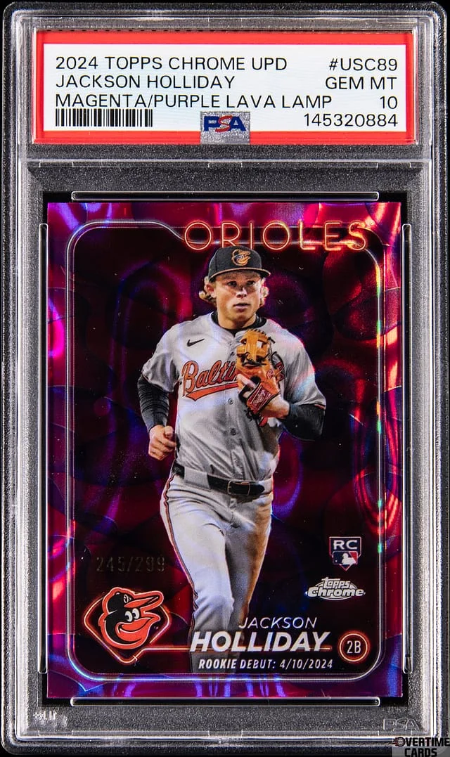 2024 Topps Chrome Jackson Holliday Magenta/Purple Lava Lamp Refractor #USC89 card image