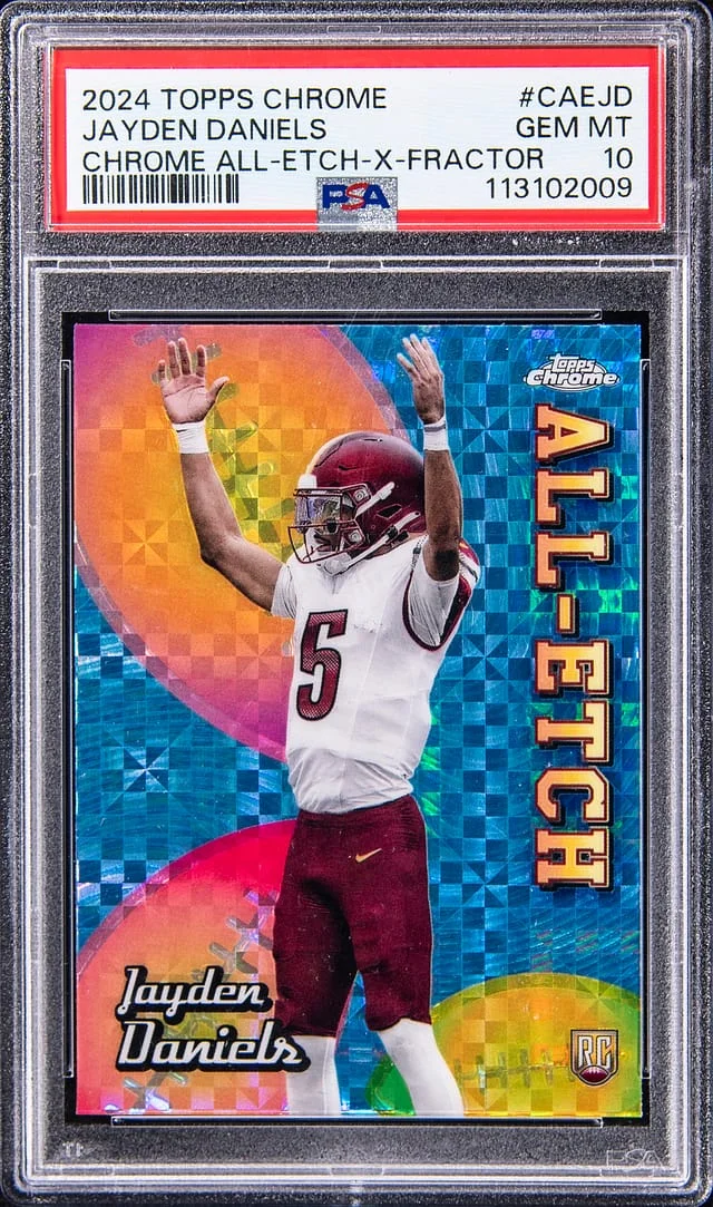 2024 Topps Chrome Jayden Daniels All-Etch X-Fractor #CAE-JD card image