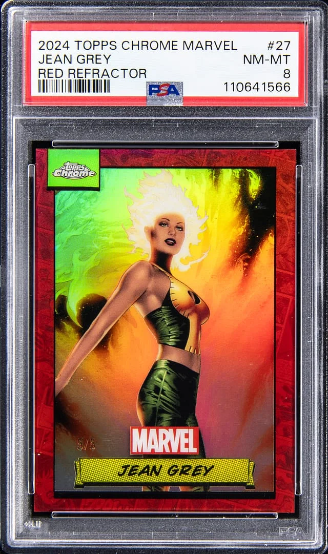 2024 Topps Chrome Jean Grey Marvel Red Refractor #27 card image
