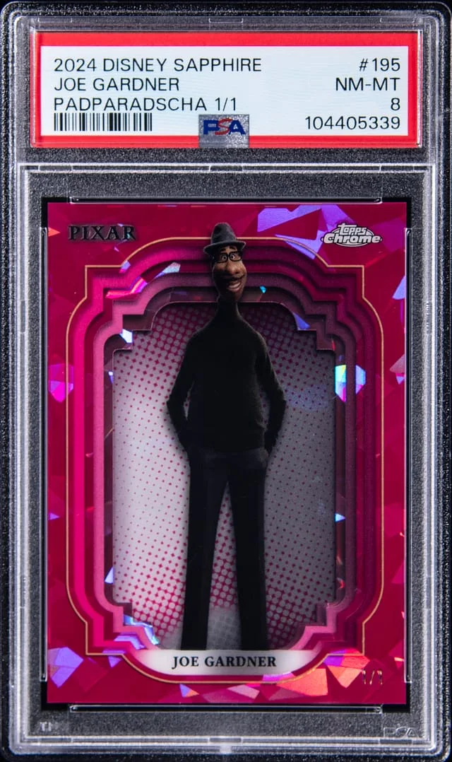 2024 Topps Chrome Joe Gardner Disney Sapphire Edition Padparadscha #195 card image