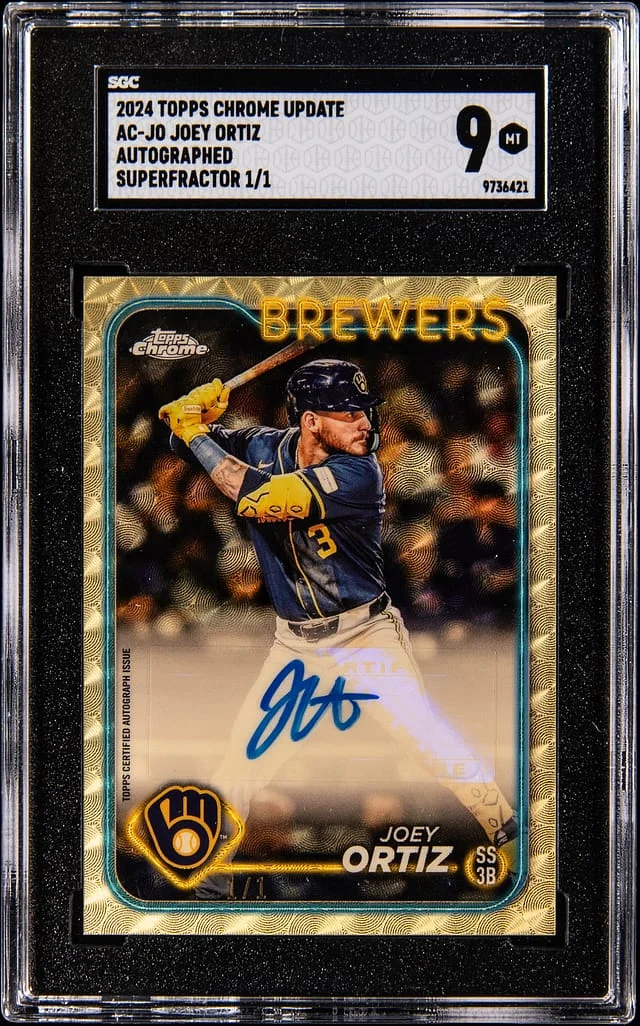 2024 Topps Chrome Joey Ortiz Autographs SuperFractor #AC-JD card image