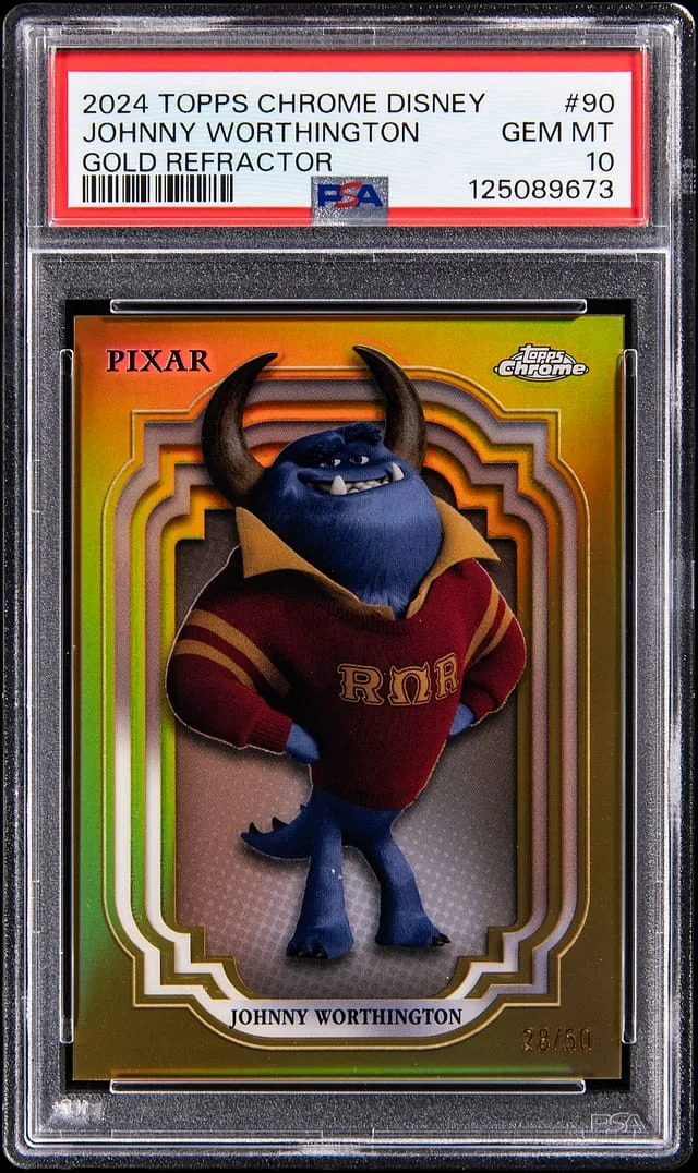 2024 Topps Chrome Johnny Worthington Disney Gold Refractor #90 card image