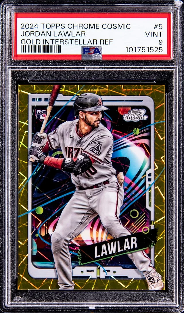 2024 Topps Chrome Jordan Lawlar Gold Interstellar Refractor #5 card image
