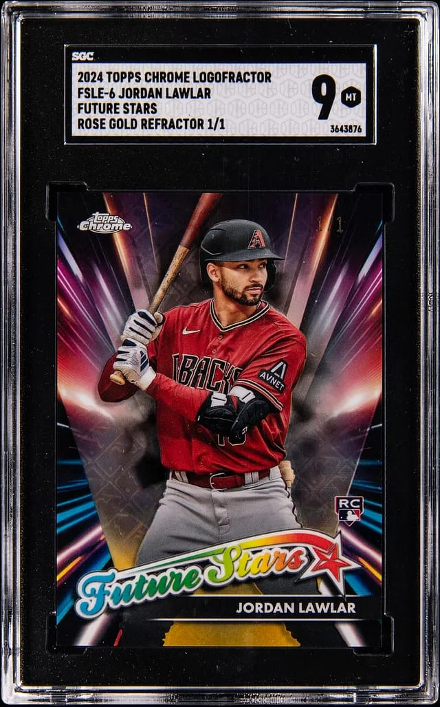 2024 Topps Chrome Jordan Lawlar Future Stars Rose Gold Refractor #FSLE-6 card image