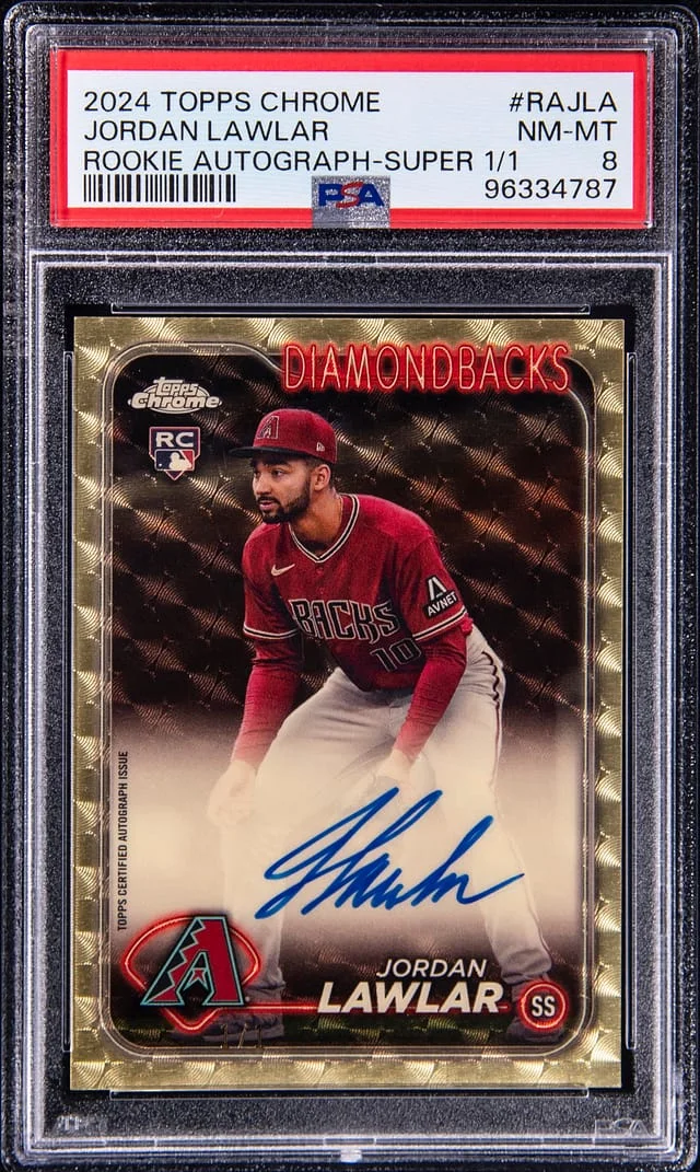 2024 Topps Chrome Jordan Lawlar Autographs SuperFractor #RA-JLA card image