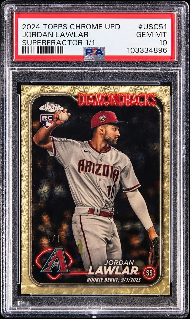 2024 Topps Chrome Jordan Lawlar Superfractor #USC51 card image
