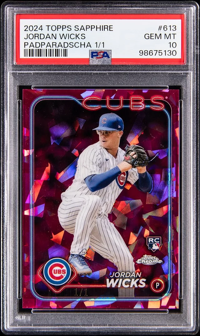 2024 Topps Chrome Jordan Wicks Padparadscha #613 card image