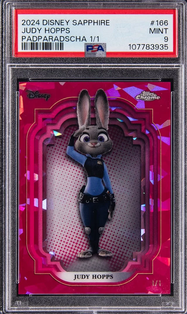2024 Topps Chrome Judy Hopps Disney Sapphire Edition Padparadscha #166 card image