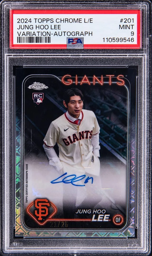 2024 Topps Chrome Jung Hoo Lee SP Rose Gold Refractor #201 card image
