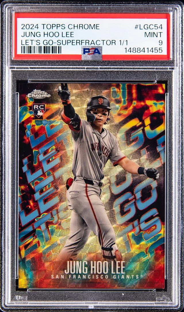 2024 Topps Chrome Jung Hoo Lee Let's Go SuperFractor #LGC-54 card image