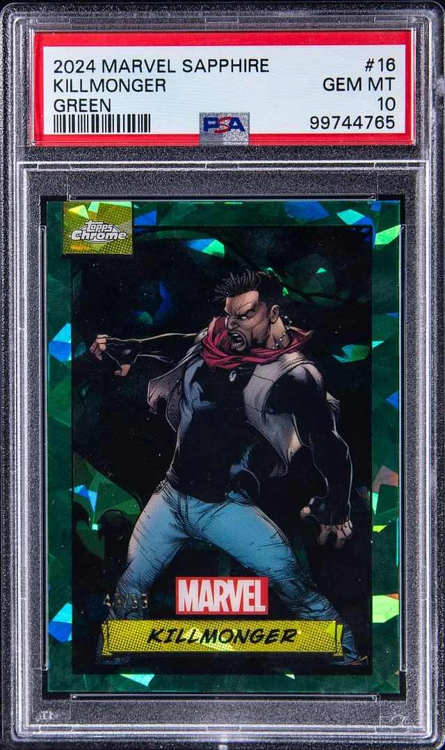 2024 Topps Chrome Killmonger Marvel Sapphire Edition Green #16 card image