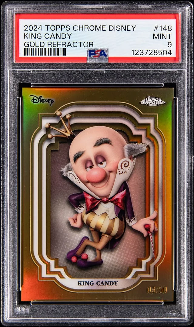 2024 Topps Chrome King Candy Disney Gold Refractor #148 card image
