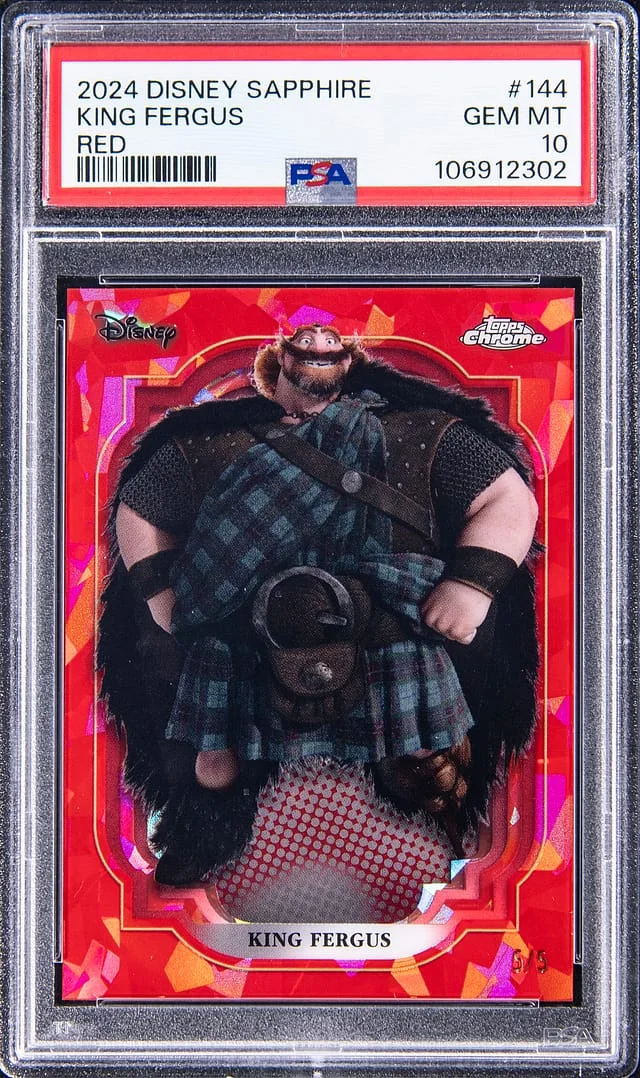 2024 Topps Chrome King Fergus Disney Sapphire Red Refractor #144 card image