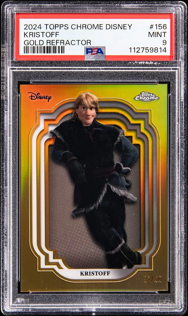 2024 Topps Chrome Kristoff Disney Gold Refractor #156 card image