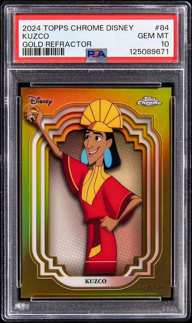 2024 Topps Chrome Kuzco Disney Gold Refractor #84 card image