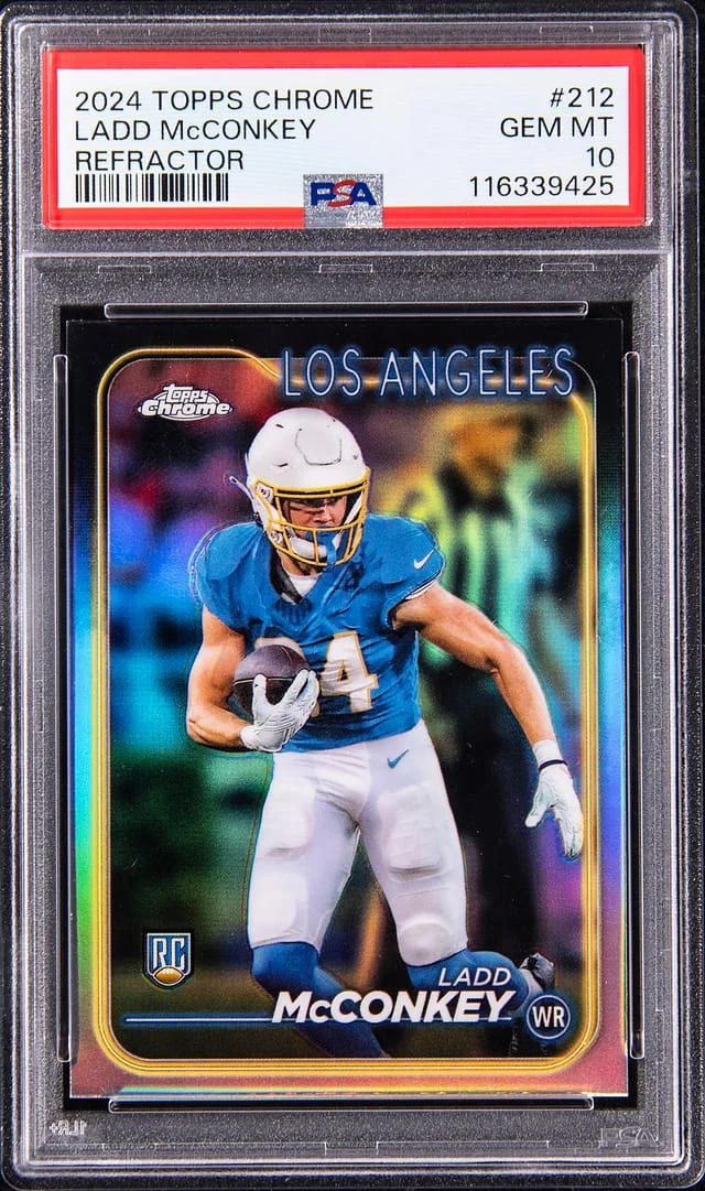 2024 Topps Chrome Ladd McConkey Refractor #212 card image