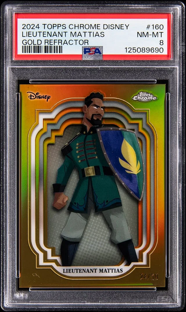 2024 Topps Chrome Lieutenant Mattias Disney Gold Refractor #160 card image