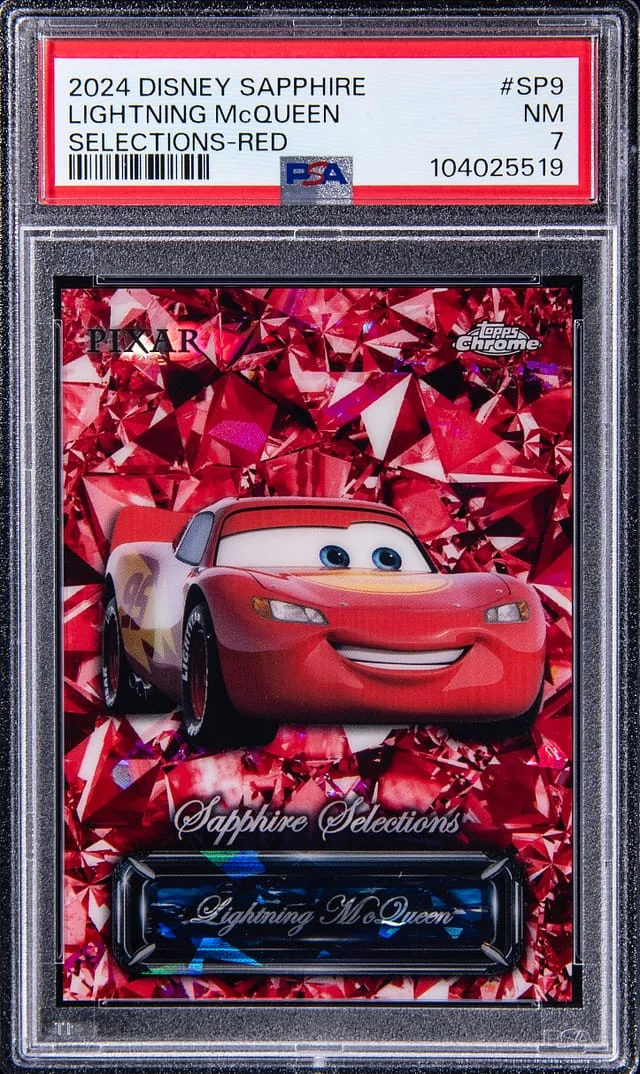 2024 Topps Chrome Lightning McQueen Disney Sapphire Edition Sapphire Selections Red #SP-9 card image