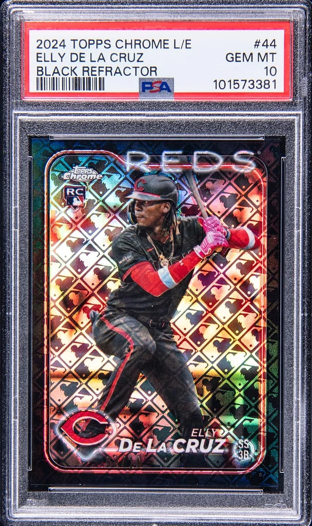 2024 Topps Chrome Logofractor Elly De La Cruz Edition Black Refractor #44 card image
