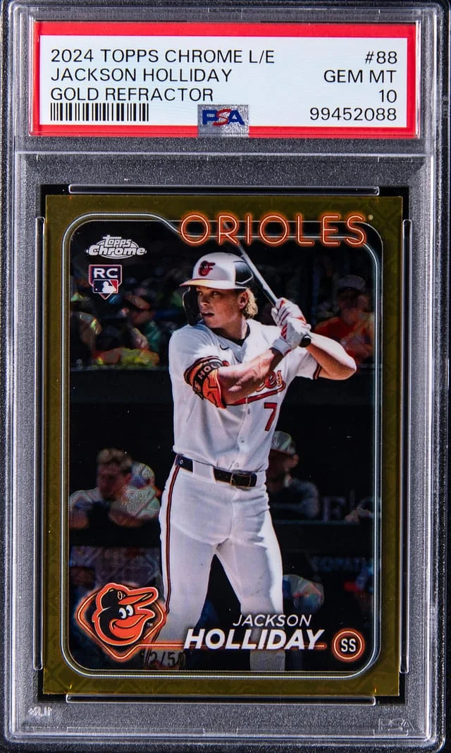 2024 Topps Chrome Logofractor Jackson Holliday Edition Gold Refractor #88 card image