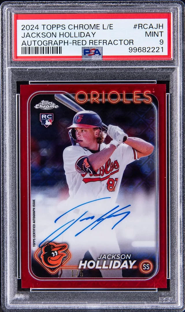 2024 Topps Chrome Logofractor Jackson Holliday Edition Autograph Green Refractor #RCA-JH card image