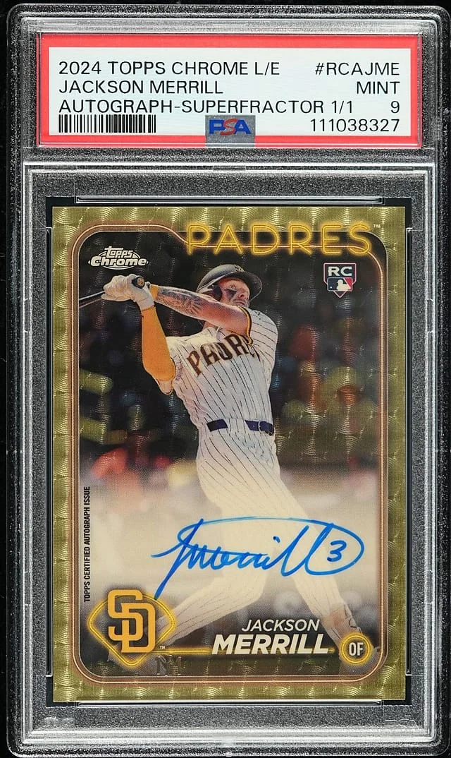 2024 Topps Chrome Logofractor Jackson Merrill Edition Autograph SuperFractor #RCA-JME card image