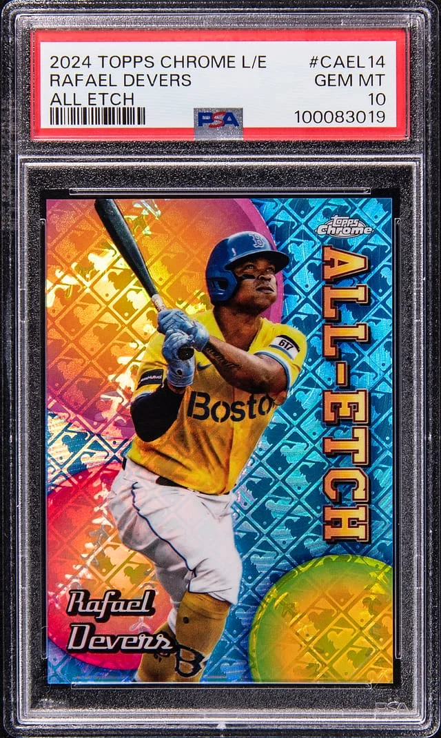 2024 Topps Chrome Logofractor Rafael Devers Edition Chrome All Etch #CAEL-14 card image