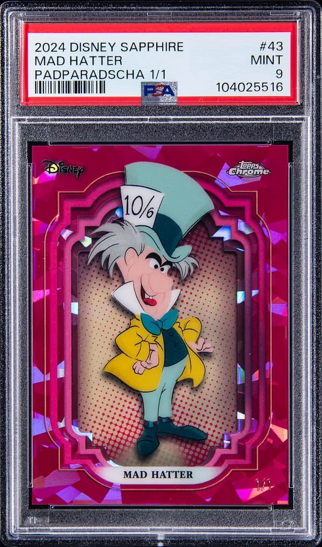 2024 Topps Chrome Mad Hatter Disney Sapphire Edition Padparadscha #43 card image