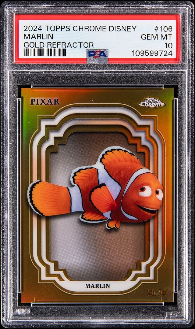 2024 Topps Chrome Marlin Disney Gold Refractor #106 card image