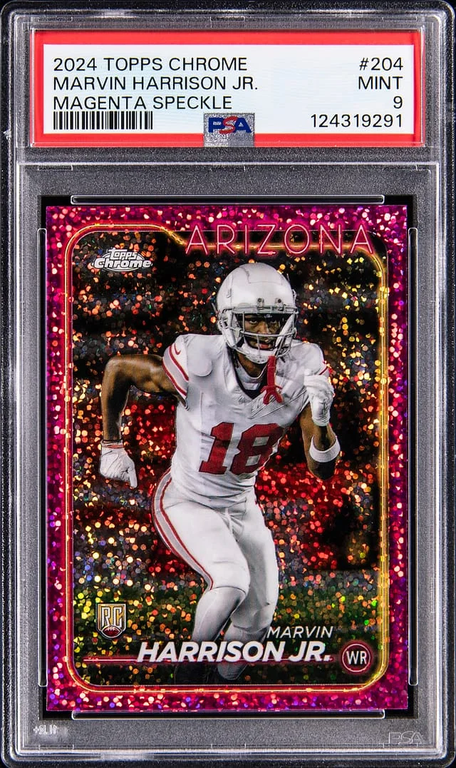 2024 Topps Chrome Marvin Harrison Jr. Magenta Speckle Refractor #204 card image