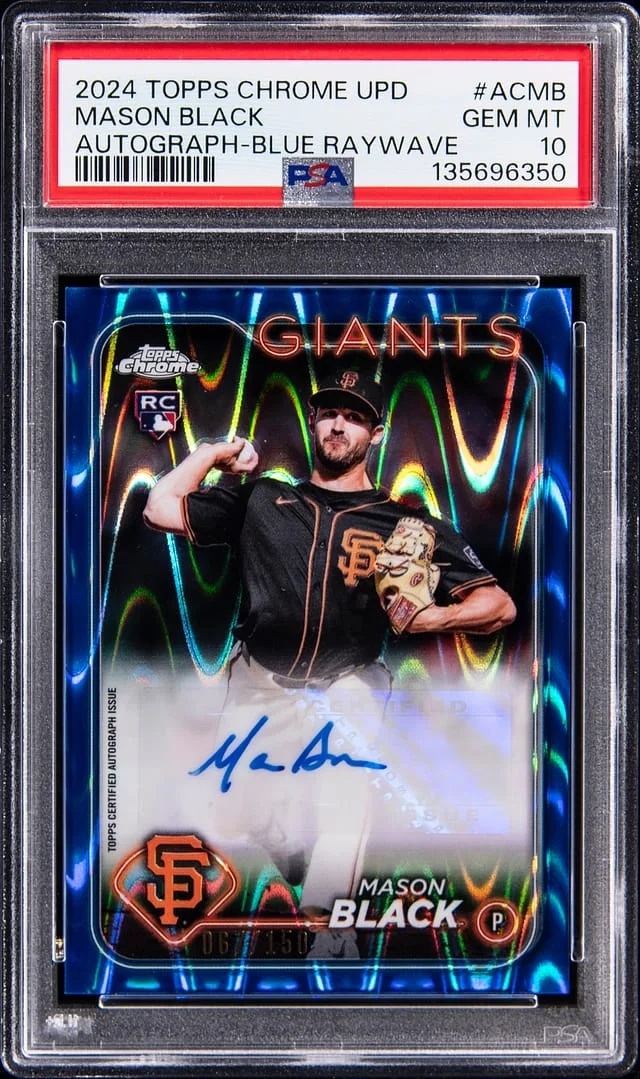 2024 Topps Chrome Mason Autograph Blue Raywave #AC-MB card image