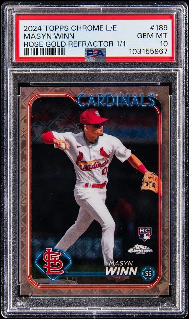2024 Topps Chrome Masyn Winn Edition Rose Gold Refractor #189 card image