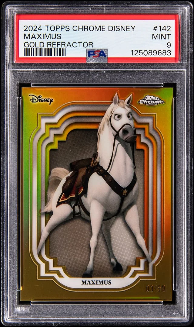 2024 Topps Chrome Maximus Disney Gold Refractor #142 card image