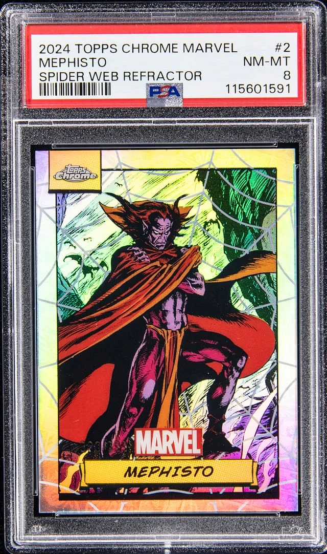 2024 Topps Chrome Mephisto Marvel Spider Web Refractor #2 card image
