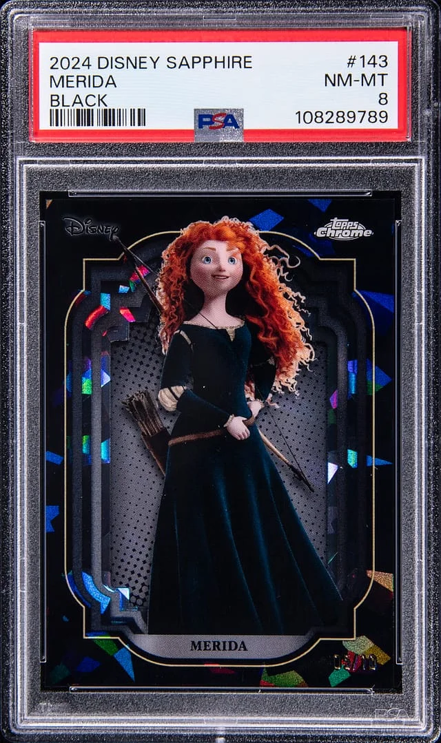 2024 Topps Chrome Merida Disney Sapphire Black #143 card image