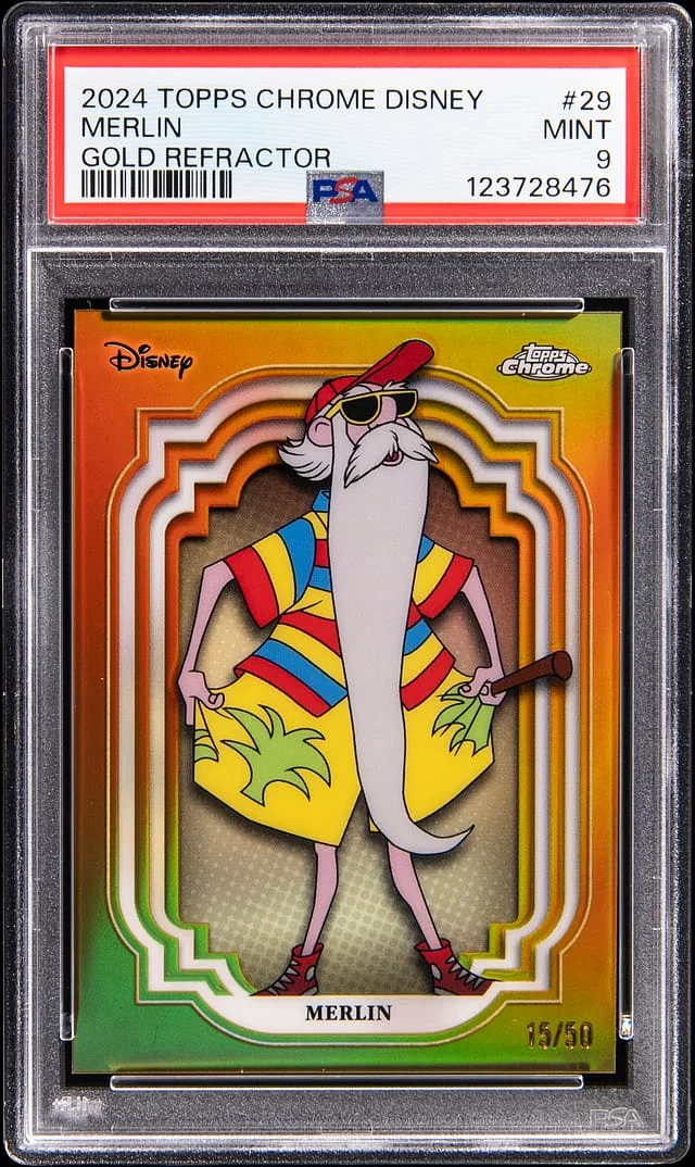 2024 Topps Chrome Merlin Disney Gold Refractor #29 card image