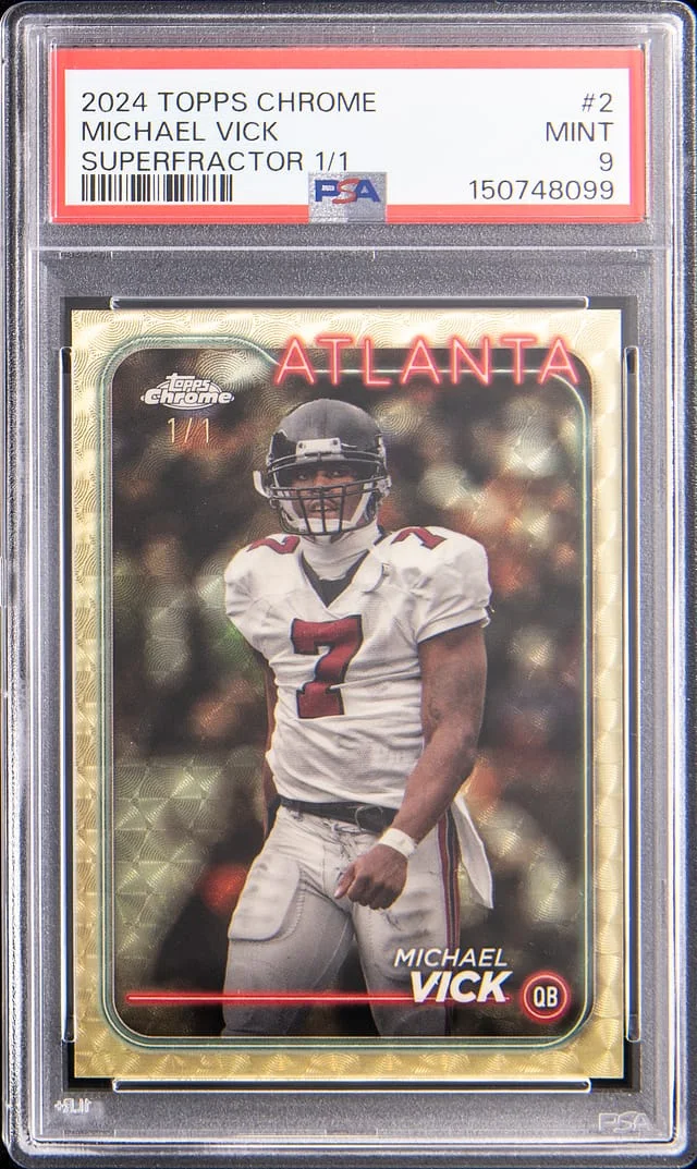 2024 Topps Chrome Michael Vick SuperFractor #2 card image