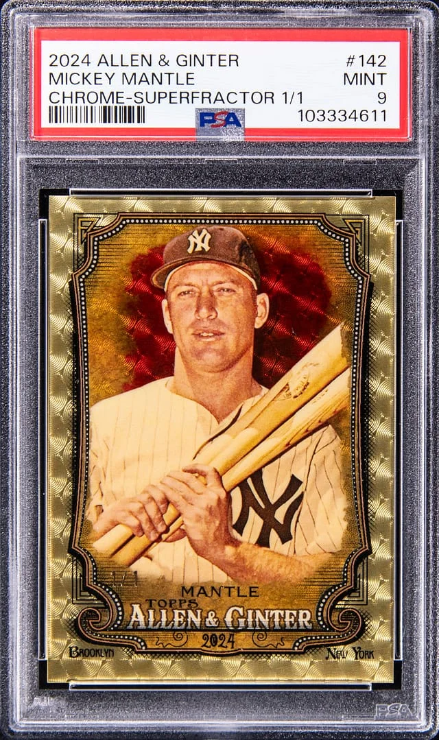 2024 Topps Chrome Mickey Mantle Allen & Ginter SuperFractor #142 card image