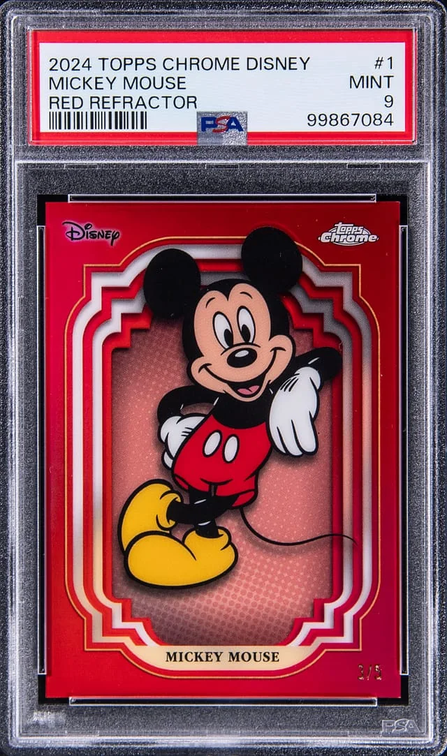 2024 Topps Chrome Mickey Mouse Disney Orange Refractor #1 card image