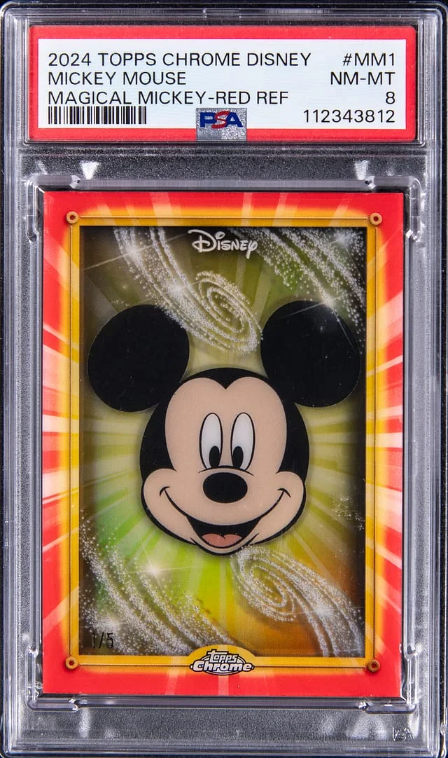2024 Topps Chrome Mickey Mouse Disney Magical Mickey Red Refractor #MM1 card image