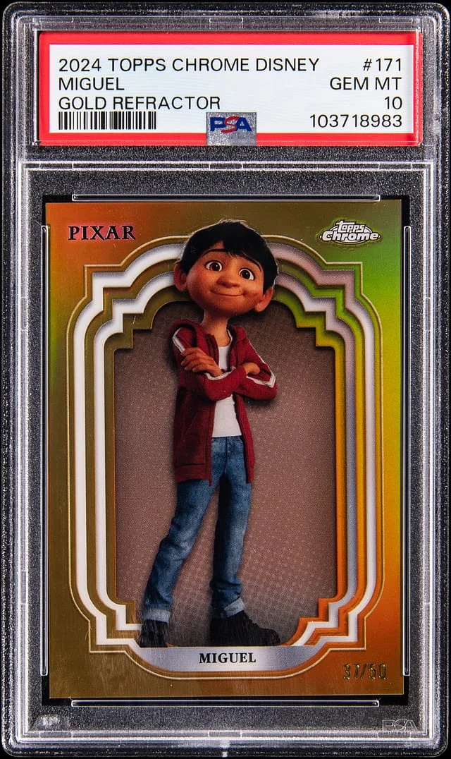 2024 Topps Chrome Miguel Disney Gold Refractor #171 card image